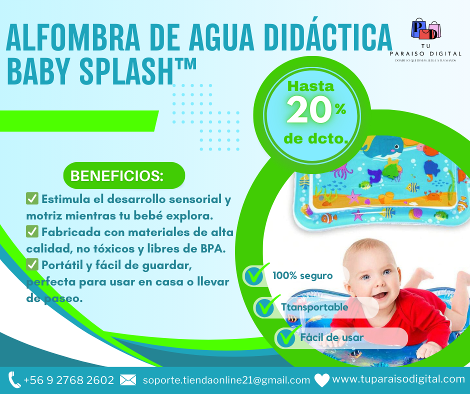 ALFOMBRA DE AGUA DIDÁCTICA - BABY SPLASH™️